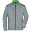 Men's Softshell Jacket - Softshell-Jacke in Melange-Optik [Gr. L] (dark-melange/green) (Art.-Nr. CA227451)