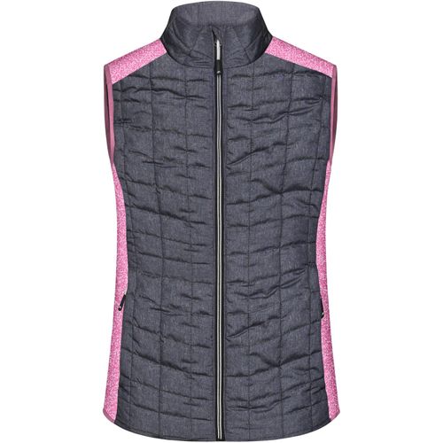 Ladies' Knitted Hybrid Vest - Weste im stylischen Materialmix [Gr. M] (Art.-Nr. CA228229) - Weiches, wärmendes, pflegeleichte...
