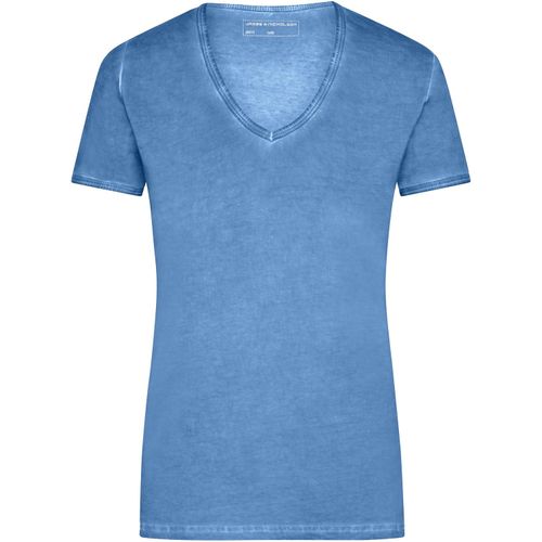 Ladies' Gipsy T-Shirt - Trendiges T-Shirt mit V-Ausschnitt [Gr. XXL] (Art.-Nr. CA228314) - Baumwoll Single Jersey mit aufwändige...