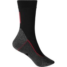 Worker Socks Warm - Funktionelle Socke für Damen und Herren (black / red) (Art.-Nr. CA228619)