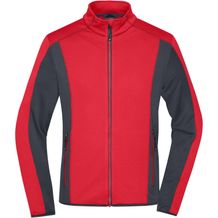 Men's Structure Fleece Jacket - Stretchfleecejacke im sportlichen Look [Gr. 3XL] (red/carbon) (Art.-Nr. CA229353)