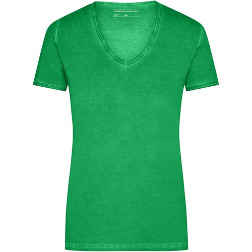 Ladies' Gipsy T-Shirt - Trendiges T-Shirt mit V-Ausschnitt [Gr. XL] (Art.-Nr. CA231173) - Baumwoll Single Jersey mit aufwändige...