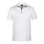 Men's Polo Single Stripe - Klassisches Polo mit Kontrastelementen [Gr. XXL] (white/black) (Art.-Nr. CA232253)