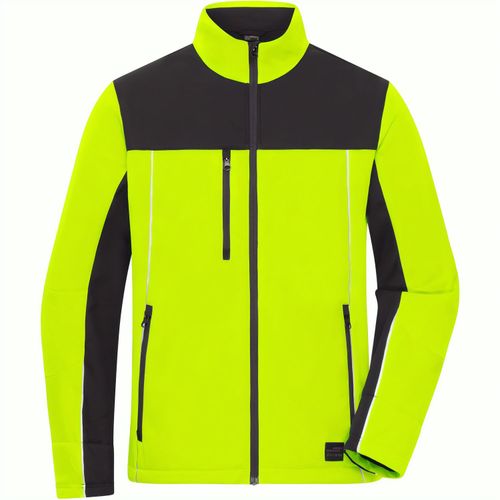 Signal-Workwear Softshell-Jacket - Softshelljacke in Signalfarbe [Gr. M] (Art.-Nr. CA232262) - Robustes, strapazierfähiges Softshellma...