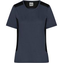 Ladies' Workwear T-Shirt - Strapazierfähiges und pflegeleichtes T-Shirt mit Kontrasteinsätzen [Gr. 3XL] (carbon/black) (Art.-Nr. CA232843)