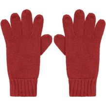 Melange Gloves Basic - Elegante Strickhandschuhe aus Melange-Garnen (dark-red) (Art.-Nr. CA232849)