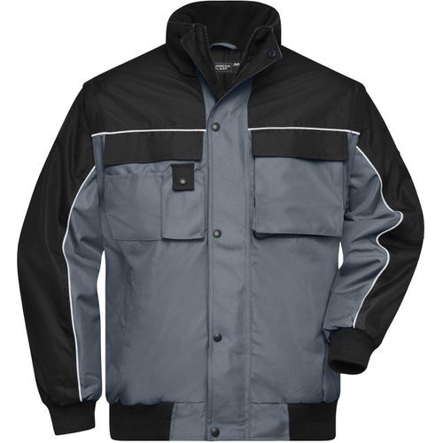 Workwear Jacket - Robuste, wattierte Jacke mit abnehmbaren Ärmeln [Gr. 4XL] (Art.-Nr. CA233507) - Wind-, wasser- und schmutzabweisend...
