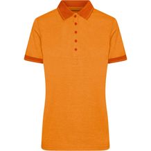 Ladies' Heather Polo - Melange Polo mit modischen Details [Gr. S] (orange-melange/dark-orange) (Art.-Nr. CA233660)