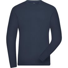 Men's BIO Stretch-Longsleeve Work - Langarm Shirt aus weichem Elastic-Single-Jersey [Gr. 3XL] (navy) (Art.-Nr. CA235763)