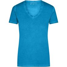 Ladies' Gipsy T-Shirt - Trendiges T-Shirt mit V-Ausschnitt [Gr. XXL] (Turquoise) (Art.-Nr. CA235792)
