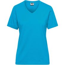Ladies' BIO Workwear T-Shirt - Strapazierfähiges und pflegeleichtes T-Shirt [Gr. XS] (Turquoise) (Art.-Nr. CA236513)