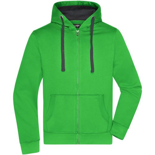 Men's Hooded Jacket - Premium Sweatjacke mit Bionic®-Finish [Gr. M] (Art.-Nr. CA237041) - Hochwertige Sweatqualität mit angeraute...