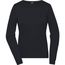 Ladies' Round-Neck Pullover - Klassischer Baumwoll-Pullover [Gr. XS] (black) (Art.-Nr. CA237376)