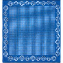 Traditional Bandana - Im Trachtenlook bedrucktes multifunktionales Viereck-Tuch (weiß / blau) (Art.-Nr. CA237526)