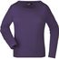 Ladies' Shirt Long-Sleeved Medium - Langarm T-Shirt aus Single Jersey [Gr. S] (aubergine) (Art.-Nr. CA237712)