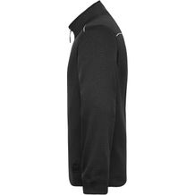 Men's Knitted Workwear Fleece Jacket - Pflegeleichte Strickfleece-Jacke (black / black) (Art.-Nr. CA238043)