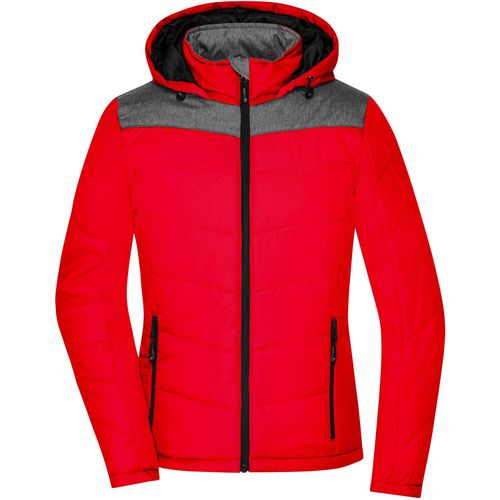 Ladies' Winter Jacket - Sportliche Winterjacke mit Kapuze [Gr. M] (Art.-Nr. CA238286) - Wattierte Jacke im Materialmix mit...