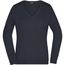 Ladies' V-Neck Pullover - Klassischer Baumwoll-Pullover [Gr. M] (black) (Art.-Nr. CA239234)