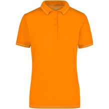Ladies' Elastic Polo - Hochwertiges Poloshirt mit Kontraststreifen [Gr. L] (orange/white) (Art.-Nr. CA240538)