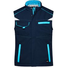 Workwear Softshell Padded Vest - Funktionelle Softshellweste mit warmem Innenfutter [Gr. 3XL] (navy/turquoise) (Art.-Nr. CA240609)