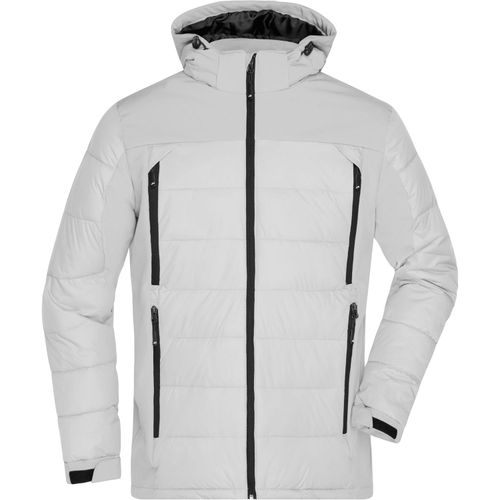 Men's Outdoor Hybrid Jacket - Thermojacke in attraktivem Materialmix [Gr. 3XL] (Art.-Nr. CA242145) - Steppelemente mit Wattierung, elastische...