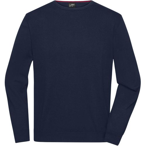 Men's Round-Neck Pullover - Klassischer Baumwoll-Pullover [Gr. S] (Art.-Nr. CA243536) - Leichte Strickqualität
Rundhals-Ausschn...