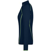 Ladies' Sports Shirt Longsleeve - Langarm Funktionsshirt für Fitness und Sport [Gr. S] (blau / gelb) (Art.-Nr. CA243538)