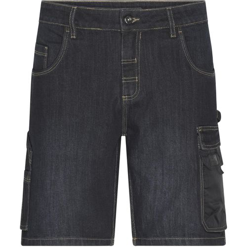 Workwear Stretch-Bermuda-Jeans - Kurze Jeans-Hose mit vielen Details [Gr. 54] (Art.-Nr. CA247442) - Robuste Denim-Qualität aus BIO-Baumwoll...