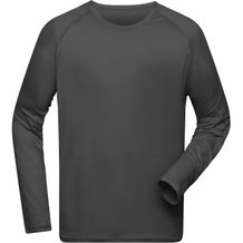 Men's Sports Shirt Long-Sleeved - Langarm Funktionsshirt aus recyceltem Polyester für Sport und Fitness [Gr. L] (Titan) (Art.-Nr. CA247447)