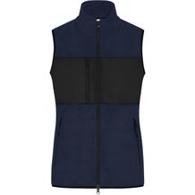 Ladies' Fleece Vest - Fleeceweste im Materialmix [Gr. XS] (navy/black) (Art.-Nr. CA247755)