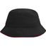 Fisherman Piping Hat - Trendiger Hut aus weicher Baumwolle [Gr. L/XL] (black/red) (Art.-Nr. CA248103)