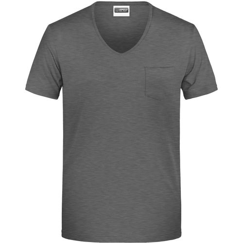 Men's-T Pocket - T-Shirt mit modischer Brusttasche [Gr. XL] (Art.-Nr. CA248239) - 100% gekämmte, ringgesponnene BIO-Baumw...
