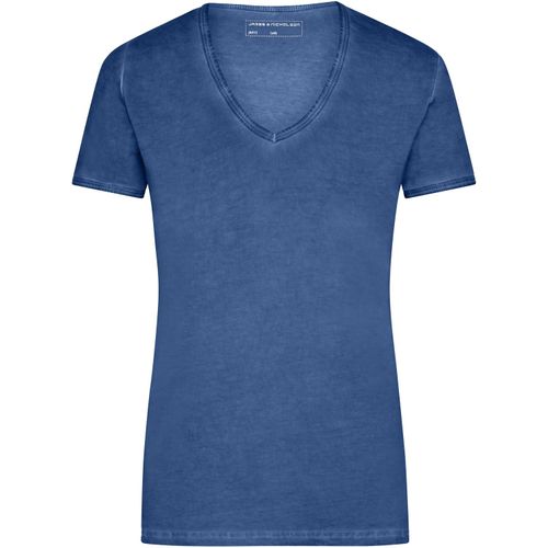 Ladies' Gipsy T-Shirt - Trendiges T-Shirt mit V-Ausschnitt [Gr. XL] (Art.-Nr. CA248749) - Baumwoll Single Jersey mit aufwändige...