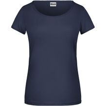 Ladies'-T - T-Shirt mit trendigem Rollsaum [Gr. XS] (navy) (Art.-Nr. CA250066)