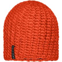 Casual Outsized Crocheted Cap - Lässige übergroße Häkelmütze (orange) (Art.-Nr. CA253039)