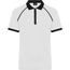 Men's Zip-Polo - Polo mit Reißverschluss aus Funktions-Polyester für Promotion, Sport und Freizeit [Gr. XL] (white/black) (Art.-Nr. CA253401)