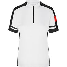 Ladies' Bike-T Half Zip - Sportives Bike-Shirt [Gr. XXL] (white) (Art.-Nr. CA254169)