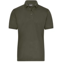 Men's BIO Stretch-Polo Work - Polo aus weichem Elastic-Piqué [Gr. XS] (olive) (Art.-Nr. CA254621)