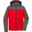 Men's Winter Jacket - Sportliche Winterjacke mit Kapuze [Gr. 3XL] (red/anthracite-melange) (Art.-Nr. CA254903)