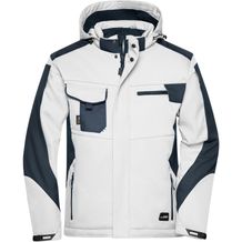 Craftsmen Softshell Jacket - Professionelle Softshelljacke mit warmem Innenfutter [Gr. XXL] (white/carbon) (Art.-Nr. CA255214)