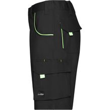 Workwear Bermudas - COLOR - - Funktionelle kurze Hose im sportlichen Look mit hochwertigen Details [Gr. 54] (schwarz / grün) (Art.-Nr. CA258809)