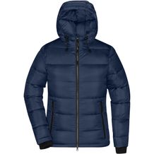 Ladies' Padded Jacket - Gesteppte Winterjacke aus recyceltem Polyester mit sorona®AURA Wattierung [Gr. L] (navy/electric-blue) (Art.-Nr. CA258860)