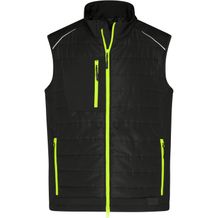 Men's Hybrid Vest - Softshellweste im attraktiven Materialmix [Gr. XS] (black/neon-yellow) (Art.-Nr. CA259781)