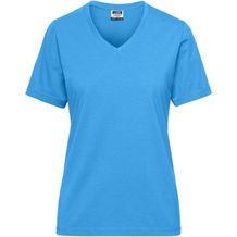 Ladies' BIO Workwear T-Shirt - Strapazierfähiges und pflegeleichtes T-Shirt [Gr. M] (aqua) (Art.-Nr. CA259858)