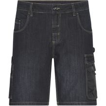 Workwear Stretch-Bermuda-Jeans - Kurze Jeans-Hose mit vielen Details [Gr. 46] (black-denim) (Art.-Nr. CA260329)