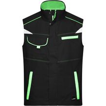 Workwear Vest - Funktionelle Weste im sportlichen Look mit hochwertigen Details [Gr. XL] (black/lime-green) (Art.-Nr. CA261086)