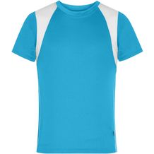 Running-T Junior - Atmungsaktives Laufshirt [Gr. XL] (turquoise/white) (Art.-Nr. CA261572)