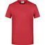 Men's Basic-T - Herren T-Shirt in klassischer Form [Gr. 3XL] (carmine-red-melange) (Art.-Nr. CA262387)