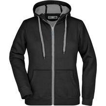 Ladies' Doubleface Jacket - Sportive Jacke mit Kapuze [Gr. XL] (black/carbon) (Art.-Nr. CA262901)