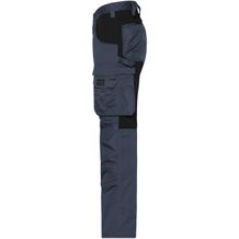 Workwear Stretch-Pants Slim Line - Spezialisierte Arbeitshose in schmaler Schnittführung mit elastischen Einsätzen und funktionellen Details (carbon / black) (Art.-Nr. CA263258)